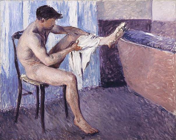 man-drying-his-leg
